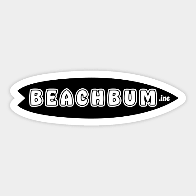 Beach Bum Inc. - Surfboard Sticker by Long Legs Design